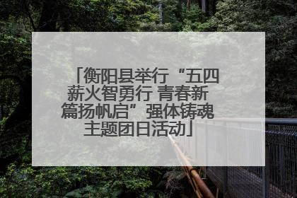 衡阳县举行“五四薪火智勇行 青春新篇扬帆启”强体铸魂主题团日活动