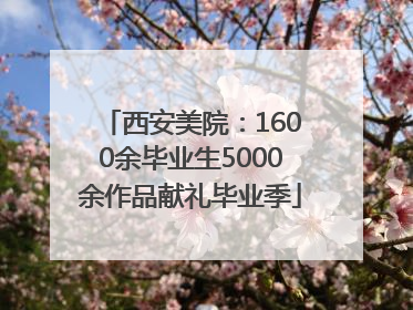 西安美院：1600余毕业生5000余作品献礼毕业季