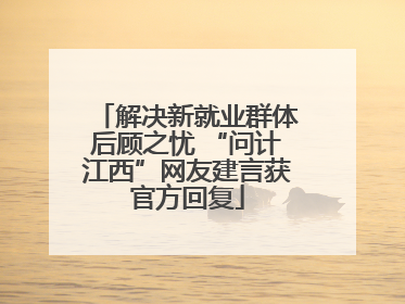 解决新就业群体后顾之忧 “问计江西”网友建言获官方回复