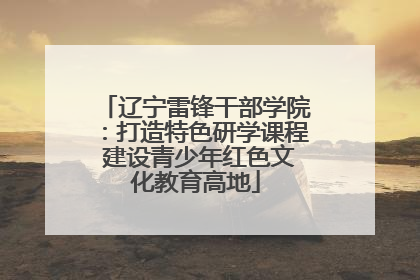 辽宁雷锋干部学院：打造特色研学课程 建设青少年红色文化教育高地