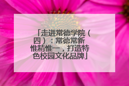 走进常德学院（四）：常德常新 惟精惟一，打造特色校园文化品牌