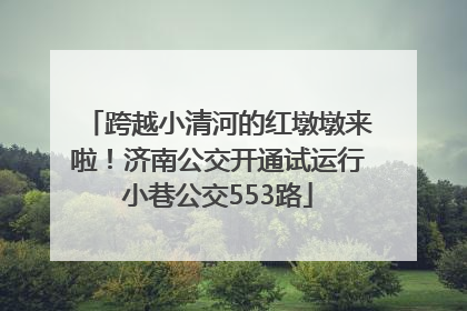 跨越小清河的红墩墩来啦！济南公交开通试运行小巷公交553路