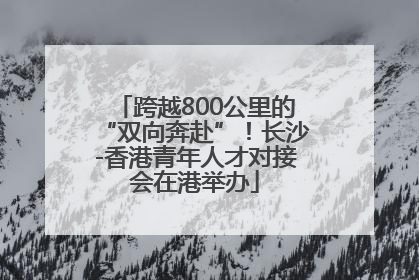 跨越800公里的“双向奔赴”！长沙-香港青年人才对接会在港举办