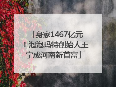 身家1467亿元！泡泡玛特创始人王宁成河南新首富