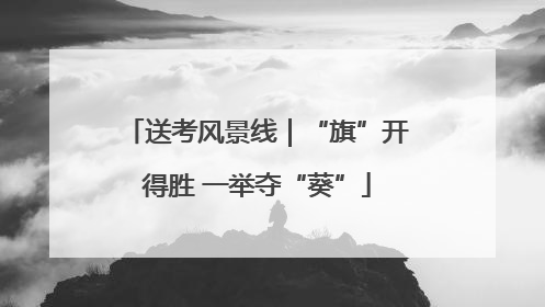 送考风景线｜“旗”开得胜 一举夺“葵”