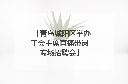 青岛城阳区举办工会主席直播带岗专场招聘会