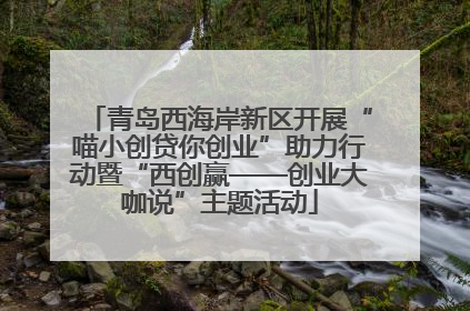 青岛西海岸新区开展“喵小创贷你创业”助力行动暨“西创赢——创业大咖说”主题活动