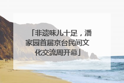 非遗味儿十足，潘家园首届京台民间文化交流周开幕