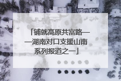 铺就高原共富路——湖南对口支援山南系列报道之一