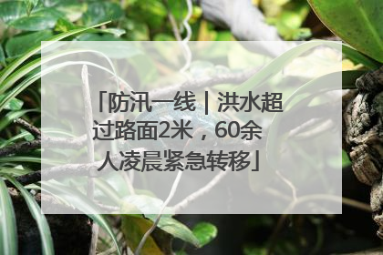 防汛一线｜洪水超过路面2米，60余人凌晨紧急转移