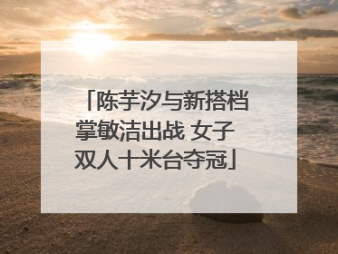 陈芋汐与新搭档掌敏洁出战 女子双人十米台夺冠