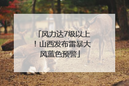 风力达7级以上！山西发布雷暴大风蓝色预警