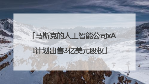 马斯克的人工智能公司xAI计划出售3亿美元股权