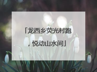 龙西乡荧光村跑，悦动山水间