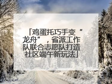 鸡蛋托巧手变“龙舟”，省派工作队联合志愿队打造社区端午新玩法