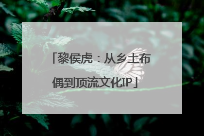 黎侯虎：从乡土布偶到顶流文化IP