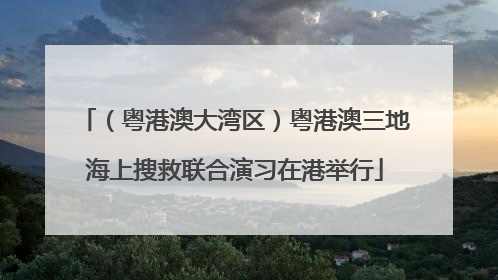 （粤港澳大湾区）粤港澳三地海上搜救联合演习在港举行