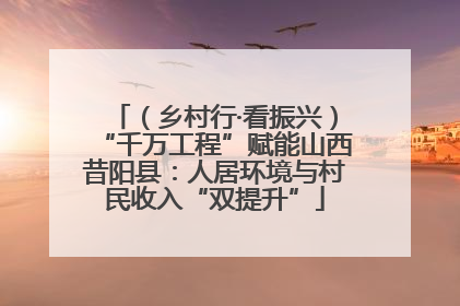 （乡村行·看振兴）“千万工程”赋能山西昔阳县：人居环境与村民收入“双提升”