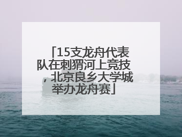 15支龙舟代表队在刺猬河上竞技，北京良乡大学城举办龙舟赛