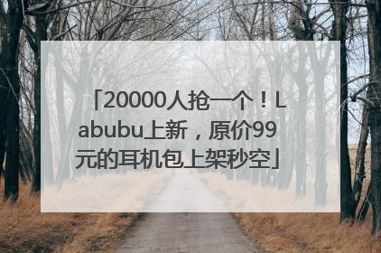 20000人抢一个！Labubu上新，原价99元的耳机包上架秒空