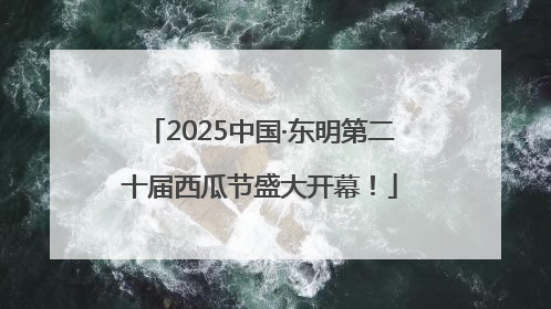 2025中国·东明第二十届西瓜节盛大开幕！