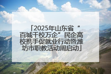 2025年山东省“百城千校万企”民企高校携手促就业行动暨潍坊市职教活动周启动