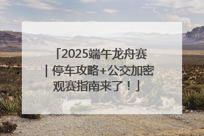 2025端午龙舟赛｜停车攻略+公交加密 观赛指南来了！
