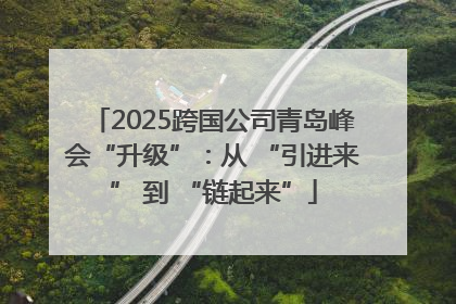 2025跨国公司青岛峰会“升级”：从 “引进来” 到 “链起来”