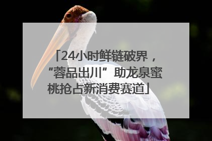 24小时鲜链破界，“蓉品出川”助龙泉蜜桃抢占新消费赛道
