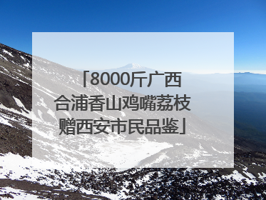 8000斤广西合浦香山鸡嘴荔枝赠西安市民品鉴