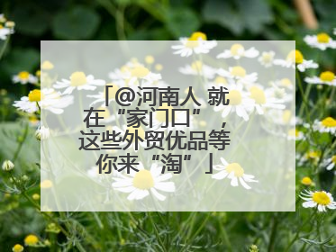 @河南人 就在“家门口”，这些外贸优品等你来“淘”
