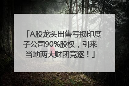A股龙头出售亏损印度子公司90%股权，引来当地两大财团竞逐！